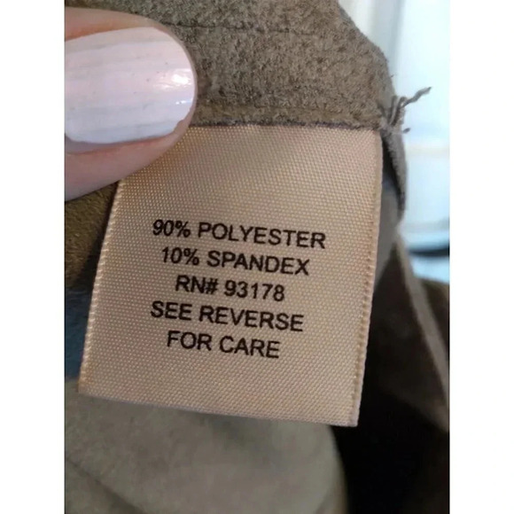 Philosophy Pants Brown Faux Suede Sz 8 Waist 32 Inseam 28 Rise 10 - Picture 7 of 9